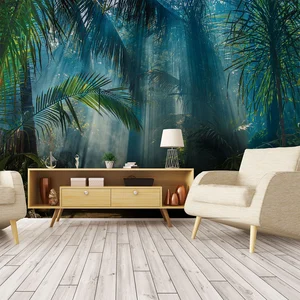 Comparateur de prix : AMBIANCE-STICKER Papier peint panoramique jungle préencollé jungle des tropiques...