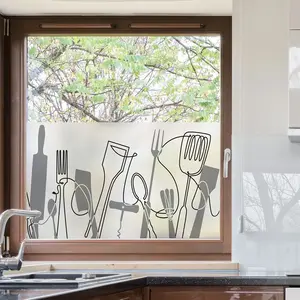 Comparateur de prix : Sticker vitre dépoli privatif - vitrophanie 100x40cm - cuisine...