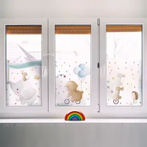 Comparateur de prix : Ambiance Sticker Film Occultant éléphant et ses amis en balade 40x100cm