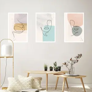 Ambiance-sticker Stickers abstrait visages en peinture pas cher
