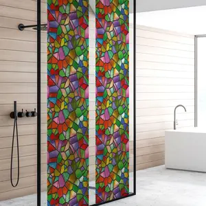 Comparateur de prix : Sticker occultant et privatif pour fenêtre 200 x 40 cm vitrail...