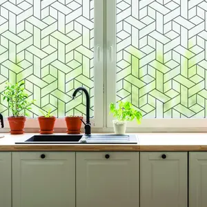 Adhésif déco vitre dépoli privatif motif géométrique rectangleVendu parambiance-sticker
