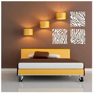 Ambiance-sticker Sticker Carrés motif zébré pas cher