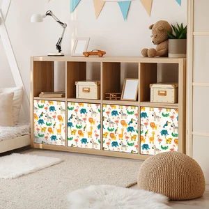 Ambiance-sticker Revêtement adhésif rouleau enfant animaux multicolores H60 x L200 cmVendu parambiance-sticker