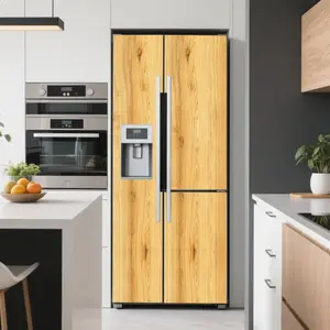 Sticker réfrigérateur et lave vaisselle bois pin H60 x L200 cmVendu parambiance-sticker