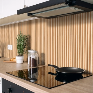 Crédence adhésive panneau de bois claire H60 x L200 cmVendu parambiance-sticker