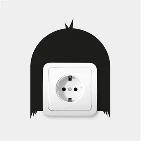 Ambiance-sticker Sticker interrupteur coiffure asiatique pas cher