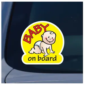 Ambiance-sticker Sticker Baby on board, bébé qui rampeVendu parambiance-sticker