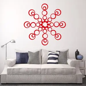 Ambiance-sticker Sticker Pack de 5 anneaux 3D RougeVendu parambiance-sticker