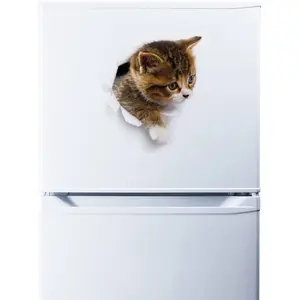 Ambiance-sticker Sticker Chat contemplant dans sa cachette pas cher