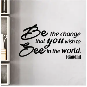 Ambiance-sticker Sticker Be the change that you wish - GandhiVendu parambiance-sticker