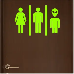 Ambiance-sticker Sticker porte Femme, homme et extraterrestreVendu parambiance-sticker