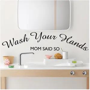 Ambiance-sticker Sticker Wash your hands pas cher