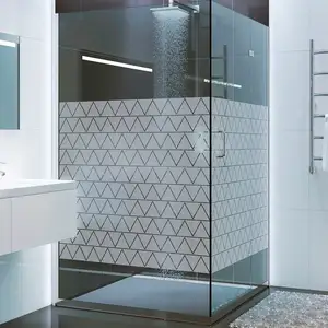 AMBIANCE-STICKER Film Fenêtre Anti Regard Occultant - TRIANGLES - Stickers pour Vitre & Porte de Douche - 50 x 100 cm -100 stickers triangles 10x10 cm pas cher