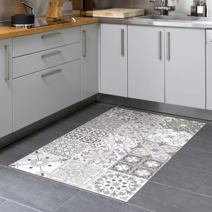AMBIANCE-STICKER Tapis vinyle carrelages nuances de gris Roméo - 60 x 100 cmVendu parambiance-sticker