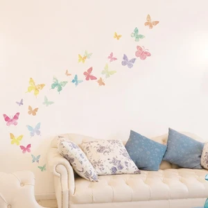 Ambiance-sticker Sticker papillons artistiques multi coloré pas cher