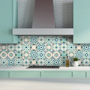 Ambiance-sticker 9 stickers carreaux de ciment azulejos leriaVendu parambiance-sticker