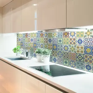 Ambiance-sticker 24 stickers carreaux de ciment azulejos reinaVendu parambiance-sticker