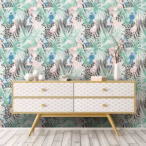 Ambiance-sticker Sticker tapisserie tropicale Santa RosaVendu parambiance-sticker