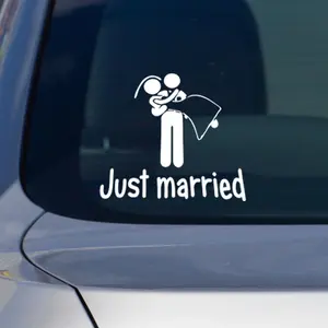 Ambiance-sticker Sticker Just Married pour voiture pas cher