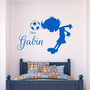 Ambiance-sticker Sticker prénom personnalisable Petit footballeurVendu parambiance-sticker