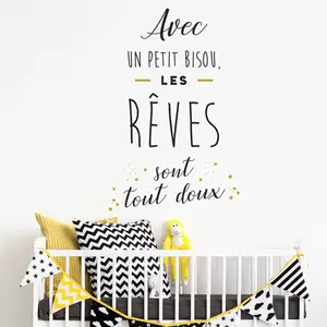 Ambiance-sticker Stickers citation les rêves sont tout douxVendu parambiance-sticker