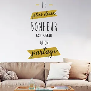 Ambiance-sticker Stickers citation le plus doux bonheurVendu parambiance-sticker