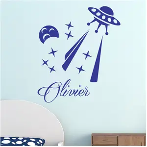 Comparateur de prix : c-collection Sticker prénom personnalisé Vaisseau spatial extraterrestre