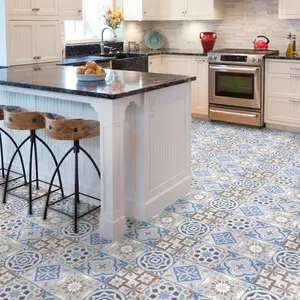 Comparateur de prix : Susino Stickers carrelages sol Hortensia anti-dérapant - 60 x 90 cm