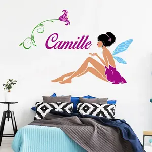 Ambiance-sticker Sticker prénom personnalisable fée bucoliqueVendu parambiance-sticker
