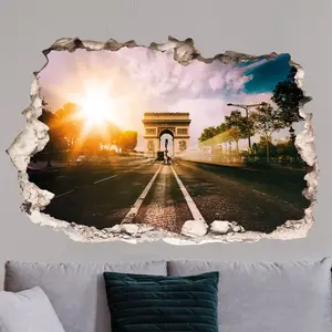 Ambiance-sticker Sticker trompe l'oeil les Champs-Elysées et l'Arc de TriompheVendu parambiance-sticker