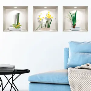 Ambiance-sticker Stickers effet 3D jonquilles au printempsVendu parambiance-sticker