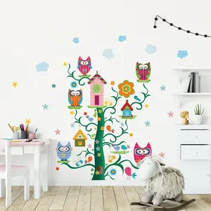 Ambiance-sticker Stickers enfant hiboux et leurs arbre magiqueVendu parambiance-sticker