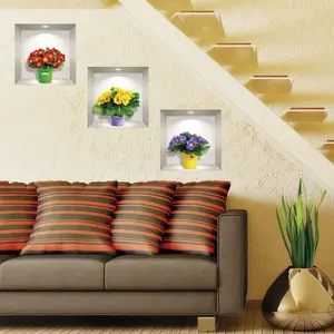 Ambiance-sticker Stickers 3D fleurs des champs multicolores pas cher