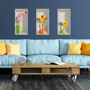 Ambiance-sticker Stickers 3D fleurs de printemps coloréesVendu parambiance-sticker