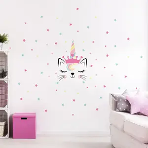 Ambiance-sticker Stickers enfant caticorn et 70 étoilesVendu parambiance-sticker