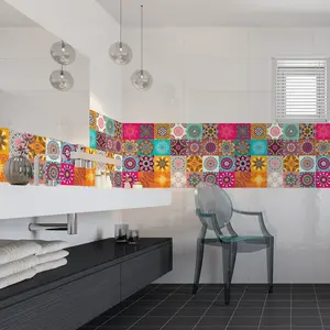 24 stickers carreaux de ciment azulejos clarissaVendu parambiance-sticker