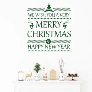 Ambiance-sticker Sticker Noël citation we wish you a merry christmas ...Vendu parambiance-sticker