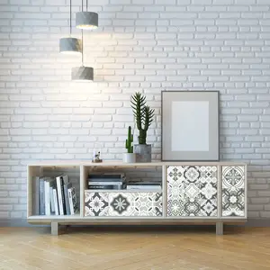 Ambiance-sticker 24 stickers carreaux de ciment meuble belindaVendu parambiance-sticker