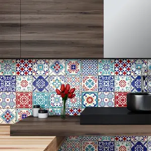 Ambiance-sticker 24 stickers carreaux de ciment azulejos lucilioVendu parambiance-sticker