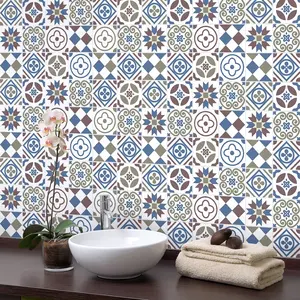 Ambiance-sticker 9 stickers carreaux de ciment azulejos liticinaVendu parambiance-sticker