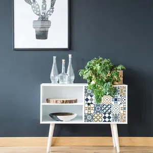 Ambiance-sticker 24 stickers carreaux de ciment meuble frina pas cher