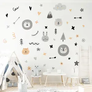 Ambiance-sticker Stickers animaux scandinaves vintageVendu parambiance-sticker