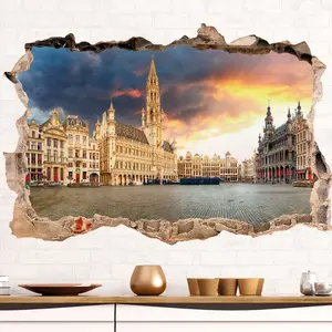Ambiance-sticker Sticker trompe l'oeil grande Place de BruxellesVendu parambiance-sticker