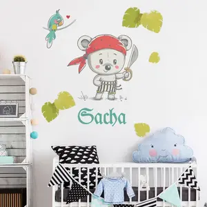 Ambiance-sticker Sticker prénom personnalisable ourson pirateVendu parambiance-sticker