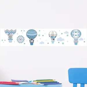Ambiance-sticker Stickers frise chambre enfant animaux et montgolfièresVendu parambiance-sticker
