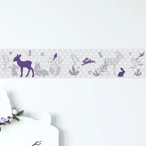 Ambiance-sticker Stickers frise animaux scandinaves heureux de la forêtVendu parambiance-sticker