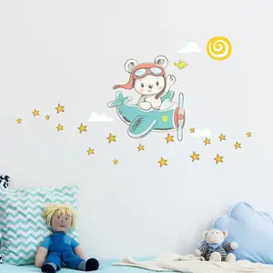 Ambiance-sticker Stickers ourson pilote + 50 étoilesVendu parambiance-sticker