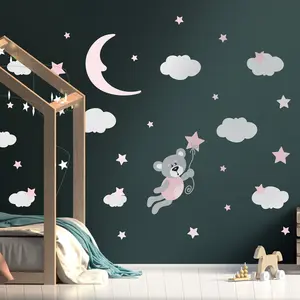 Ambiance-sticker Stickers ourson et son cerf-volant magiqueVendu parambiance-sticker