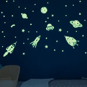 Ambiance-sticker Stickers étoiles phosphorescents + planètes et fuséesVendu parambiance-sticker